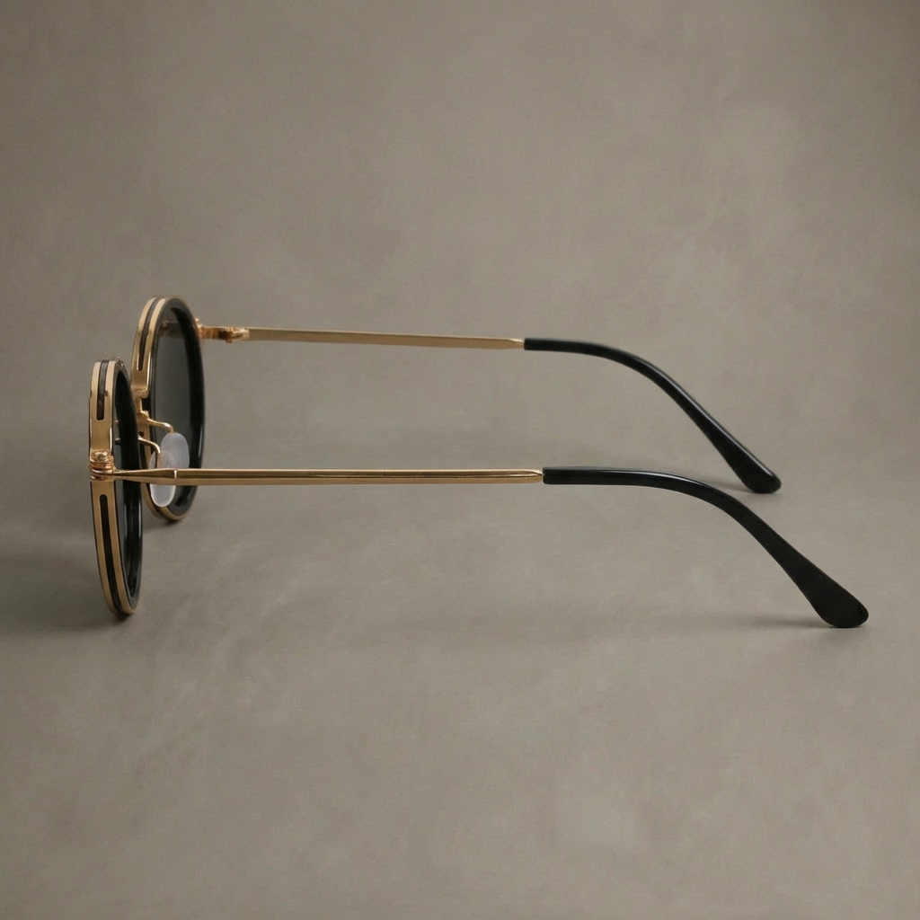 Aether Men's Vintage Round Sunglasess | Retro