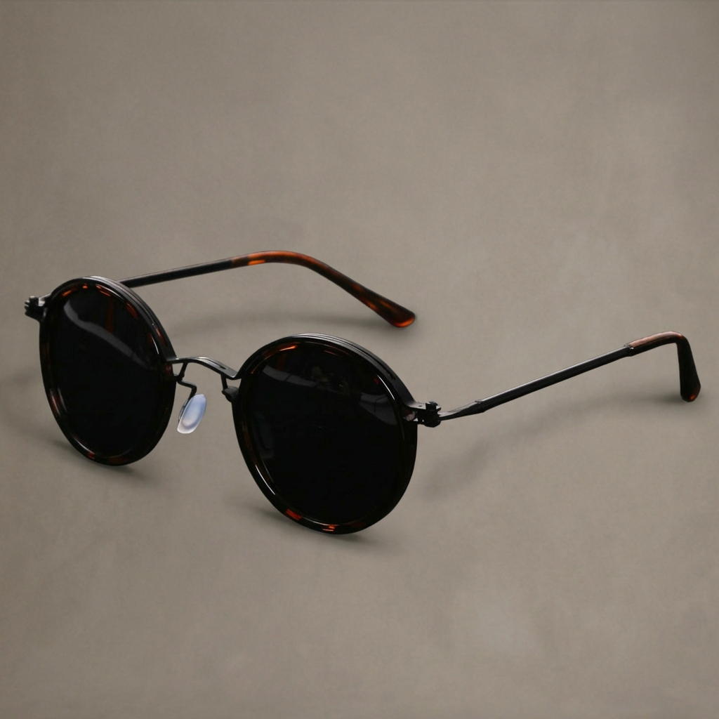 Aether Men's Vintage Round Sunglasess | Retro