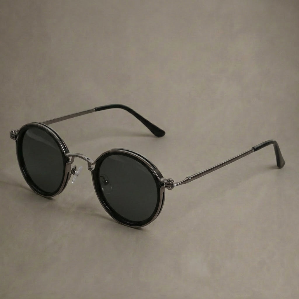Aether Men's Vintage Round Sunglasess | Retro