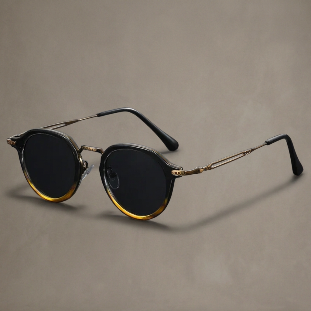 Onyx Men's Classic Round Sunglasses | Vintage