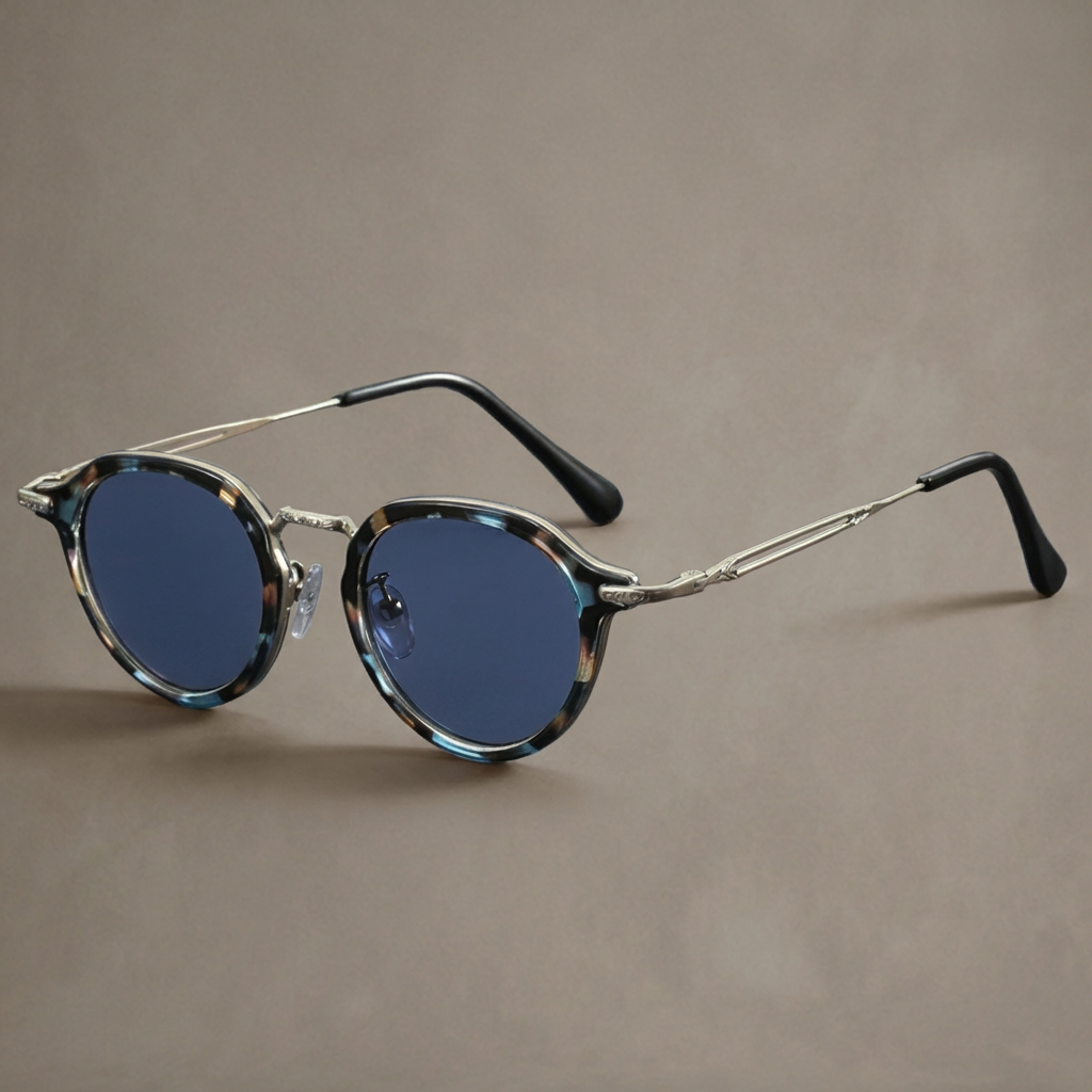 Onyx Men's Classic Round Sunglasses | Vintage