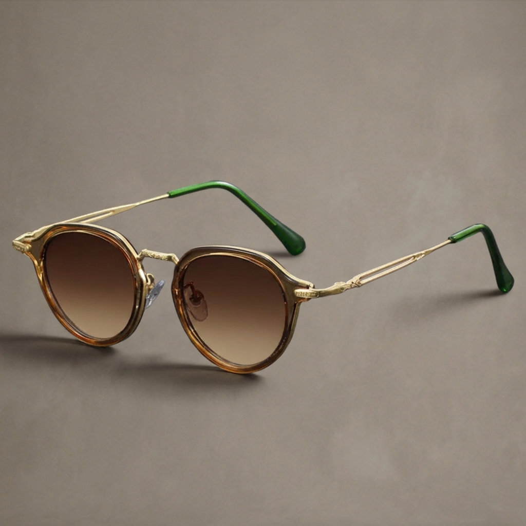 Onyx Men's Classic Round Sunglasses | Vintage