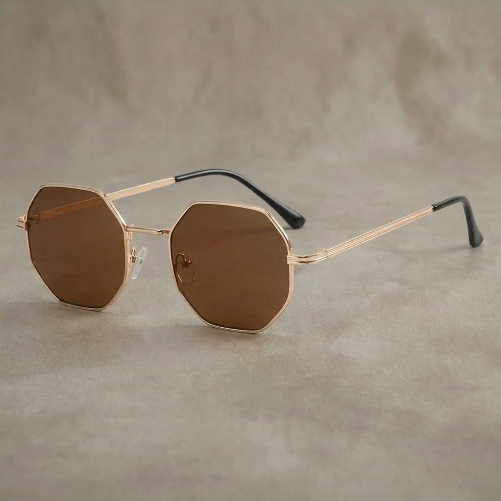 Axiom Men's Polygon Metal Sunglasses | Vintage